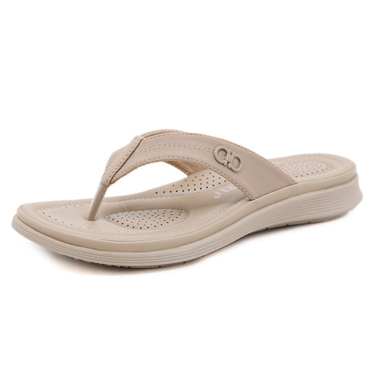 2024 New Casual Sandals Women Southeast Asian Metal Flip-flops Large Size Soft Bottom Slippers A Generation Of Hair