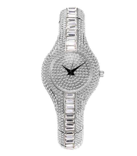 High-end watches with diamonds and colorful stones