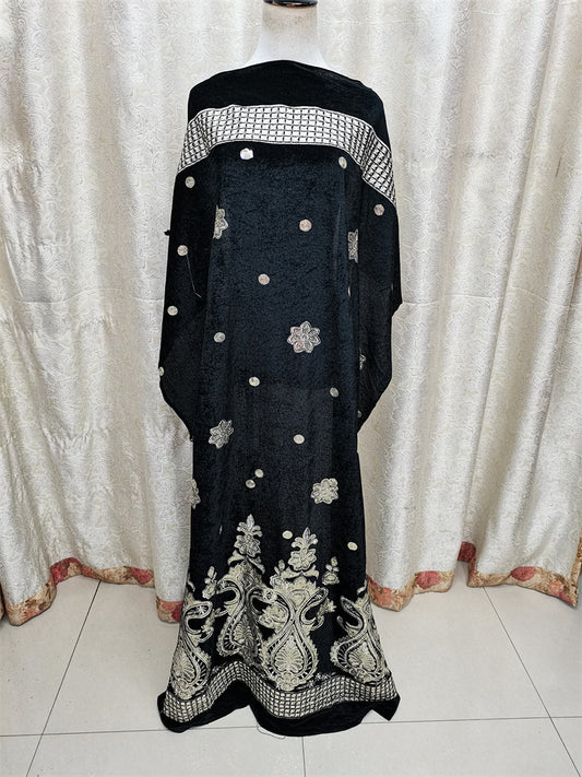 Muslim Robe Gold Velvet Cross-border Boutique Xinjiang Ethnic Dress Amazon New