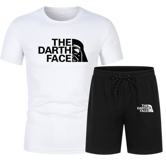New Men's Set Mesh T-shirt Shorts Two-piece Sportswear Fitness Training Running Quick-drying T-shirt Set