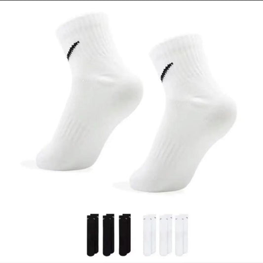 Export Suwan Nike Cross-border Black And White Short Medium Long Men And Women Couple Towel Bottom Sports Basketball Socks Running Socks