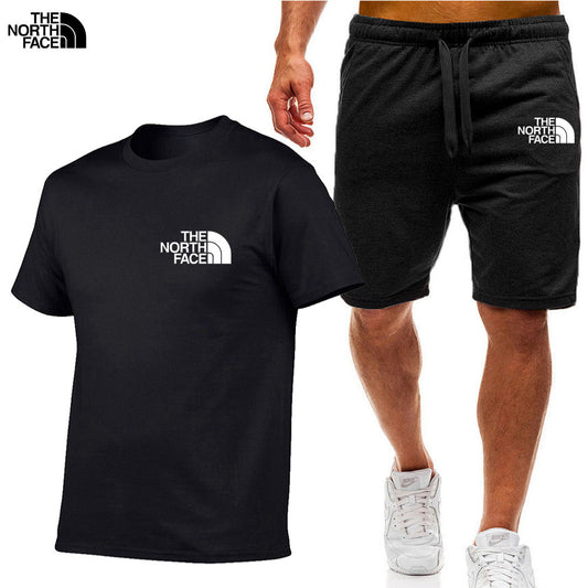 Summer European And American Leisure Sports Short Sleeve Shorts Set Fashion Trend T-shirt Set Factory Direct Foreign Trade Clothing
